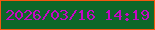 文字の大きさ：3、枠の色：f4580f、背景の色：0e6729、文字の色：c507c5 無料ブログパーツのブログ時計