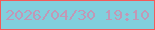 文字の大きさ：2、枠の色：f45b59、背景の色：81d0dd、文字の色：c198b6 無料ブログパーツのブログ時計