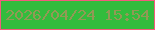 文字の大きさ：1、枠の色：f45b7d、背景の色：33bc3d、文字の色：929955 無料ブログパーツのブログ時計
