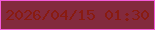 文字の大きさ：2、枠の色：f45bda、背景の色：832a3d、文字の色：891b10 無料ブログパーツのブログ時計