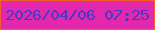 文字の大きさ：3、枠の色：f45e28、背景の色：e229ad、文字の色：4a37c5 無料ブログパーツのブログ時計