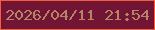 文字の大きさ：4、枠の色：f45f39、背景の色：721535、文字の色：b68467 無料ブログパーツのブログ時計