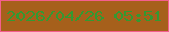 文字の大きさ：3、枠の色：f45f8e、背景の色：a6601b、文字の色：339932 無料ブログパーツのブログ時計