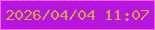 文字の大きさ：4、枠の色：f460f9、背景の色：b716e0、文字の色：d1a33e 無料ブログパーツのブログ時計