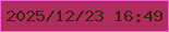 文字の大きさ：2、枠の色：f461ce、背景の色：b02c5e、文字の色：3a240b 無料ブログパーツのブログ時計