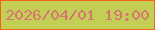 文字の大きさ：4、枠の色：f46415、背景の色：c2cf54、文字の色：d87570 無料ブログパーツのブログ時計