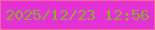 文字の大きさ：4、枠の色：f4679e、背景の色：e331d3、文字の色：90a92f 無料ブログパーツのブログ時計