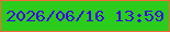 文字の大きさ：5、枠の色：f4683c、背景の色：2ccc1d、文字の色：380adf 無料ブログパーツのブログ時計