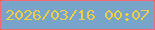 文字の大きさ：5、枠の色：f46874、背景の色：77a4c8、文字の色：eecd49 無料ブログパーツのブログ時計