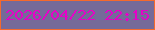 文字の大きさ：1、枠の色：f4692d、背景の色：756a99、文字の色：e602c8 無料ブログパーツのブログ時計