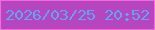 文字の大きさ：3、枠の色：f46ad8、背景の色：b546c0、文字の色：62a3f5 無料ブログパーツのブログ時計