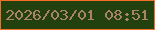 文字の大きさ：3、枠の色：f46e28、背景の色：23410f、文字の色：ab8365 無料ブログパーツのブログ時計