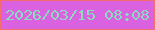 文字の大きさ：4、枠の色：f46e6d、背景の色：da62e1、文字の色：8cdbbf 無料ブログパーツのブログ時計