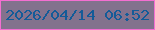 文字の大きさ：1、枠の色：f46fd1、背景の色：83728d、文字の色：135b98 無料ブログパーツのブログ時計