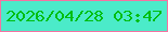 文字の大きさ：3、枠の色：f473a2、背景の色：4bebc9、文字の色：00be11 無料ブログパーツのブログ時計