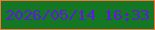 文字の大きさ：2、枠の色：f4763d、背景の色：147723、文字の色：6018db 無料ブログパーツのブログ時計