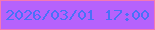 文字の大きさ：1、枠の色：f478b3、背景の色：b662fc、文字の色：4971f8 無料ブログパーツのブログ時計