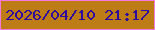 文字の大きさ：1、枠の色：f478de、背景の色：be7c17、文字の色：2e0d9d 無料ブログパーツのブログ時計