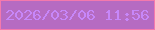 文字の大きさ：5、枠の色：f479ad、背景の色：b66bc2、文字の色：c787f9 無料ブログパーツのブログ時計