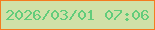 文字の大きさ：2、枠の色：f47c20、背景の色：d0e1a8、文字の色：62cc7b 無料ブログパーツのブログ時計