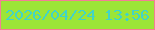 文字の大きさ：4、枠の色：f47e95、背景の色：9ce537、文字の色：41d4c7 無料ブログパーツのブログ時計
