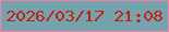 文字の大きさ：4、枠の色：f481a4、背景の色：74a3ae、文字の色：c12110 無料ブログパーツのブログ時計