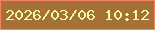 文字の大きさ：3、枠の色：f48266、背景の色：a57136、文字の色：f0fca4 無料ブログパーツのブログ時計