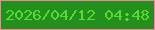 文字の大きさ：3、枠の色：f4839f、背景の色：238f1c、文字の色：57db39 無料ブログパーツのブログ時計