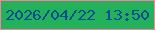 文字の大きさ：3、枠の色：f483a0、背景の色：23b15b、文字の色：014b91 無料ブログパーツのブログ時計