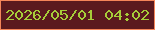 文字の大きさ：2、枠の色：f48559、背景の色：5a191e、文字の色：a6cd39 無料ブログパーツのブログ時計