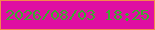 文字の大きさ：2、枠の色：f4874c、背景の色：df0ea2、文字の色：3baa2f 無料ブログパーツのブログ時計