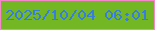 文字の大きさ：3、枠の色：f487c8、背景の色：73b724、文字の色：377ddf 無料ブログパーツのブログ時計