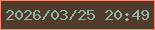 文字の大きさ：2、枠の色：f48a6d、背景の色：503b2d、文字の色：8eb6a2 無料ブログパーツのブログ時計