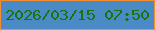文字の大きさ：4、枠の色：f48c32、背景の色：4a8ac5、文字の色：19740b 無料ブログパーツのブログ時計