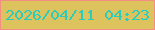 文字の大きさ：3、枠の色：f48d82、背景の色：ddc35e、文字の色：2cccbc 無料ブログパーツのブログ時計