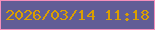 文字の大きさ：5、枠の色：f48fbc、背景の色：615d96、文字の色：db9f01 無料ブログパーツのブログ時計