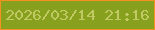 文字の大きさ：2、枠の色：f49121、背景の色：87a01e、文字の色：c1c962 無料ブログパーツのブログ時計