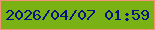 文字の大きさ：5、枠の色：f49378、背景の色：7ab114、文字の色：001583 無料ブログパーツのブログ時計