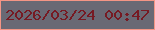 文字の大きさ：4、枠の色：f49585、背景の色：696974、文字の色：761a23 無料ブログパーツのブログ時計