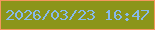 文字の大きさ：4、枠の色：f4975e、背景の色：8b951a、文字の色：87b9eb 無料ブログパーツのブログ時計