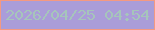 文字の大きさ：4、枠の色：f49982、背景の色：aa9dd9、文字の色：a6c5bb 無料ブログパーツのブログ時計