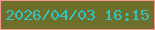 文字の大きさ：1、枠の色：f4998f、背景の色：6d6f2b、文字の色：32c4c3 無料ブログパーツのブログ時計