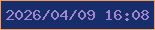 文字の大きさ：4、枠の色：f49b55、背景の色：172d6c、文字の色：a087cd 無料ブログパーツのブログ時計