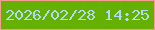 文字の大きさ：1、枠の色：f49e93、背景の色：65b000、文字の色：aedcf8 無料ブログパーツのブログ時計