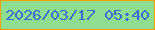 文字の大きさ：3、枠の色：f49f02、背景の色：8fdd90、文字の色：376fd8 無料ブログパーツのブログ時計