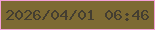 文字の大きさ：5、枠の色：f4a0d8、背景の色：7d6a33、文字の色：443e31 無料ブログパーツのブログ時計
