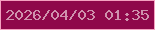 文字の大きさ：3、枠の色：f4a1c0、背景の色：8f084a、文字の色：cf92ad 無料ブログパーツのブログ時計