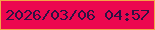 文字の大きさ：1、枠の色：f4a347、背景の色：ec074f、文字の色：2f1244 無料ブログパーツのブログ時計
