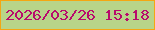 文字の大きさ：2、枠の色：f4a612、背景の色：b8d489、文字の色：b80b6c 無料ブログパーツのブログ時計