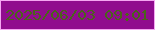 文字の大きさ：5、枠の色：f4a6f2、背景の色：900c8e、文字の色：4b631a 無料ブログパーツのブログ時計